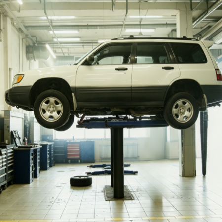 4-Wheel Vehicle Lift Inspection & Underbody Check